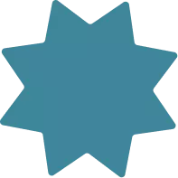 cyan color star