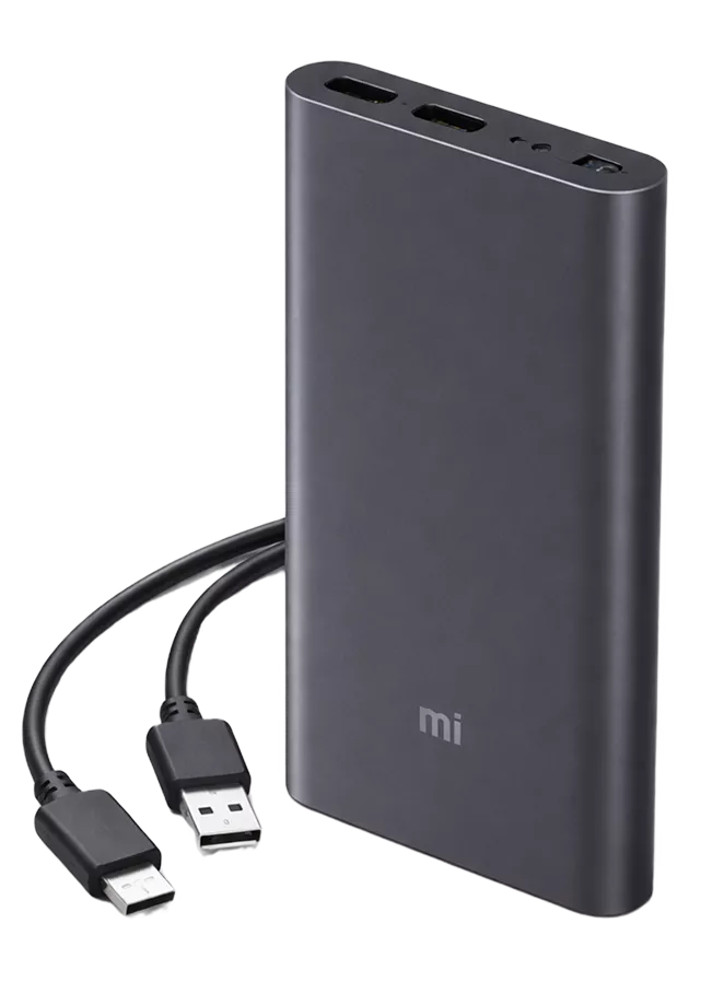 Mi Power Bank 2.0, 10,000mAh capacity, sleek design, ideal for charging devices on the go